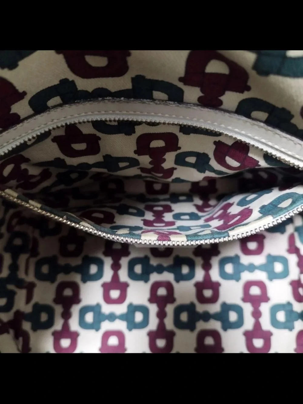 Gucci Cream and Beige Monogram Satchel with Gold Chain